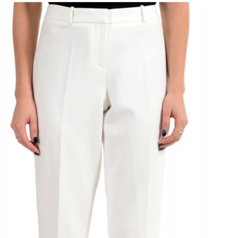 Hugo Boss White Straight Leg Dress Pants Sixe 34